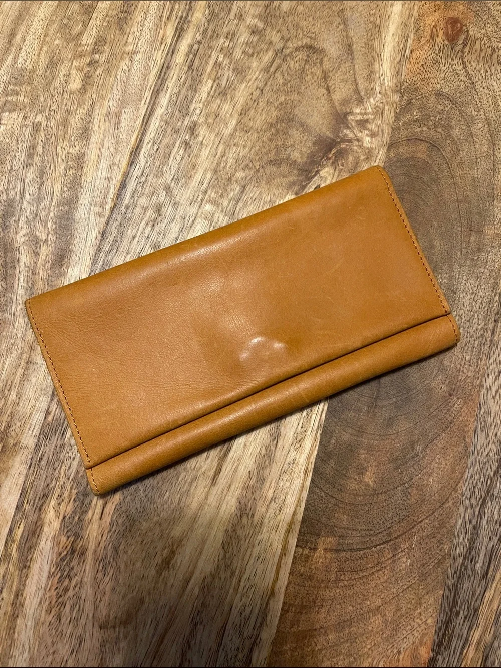 Able Tan Leather Folded Wallet